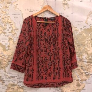 Limited Red Snakeskin Blouse